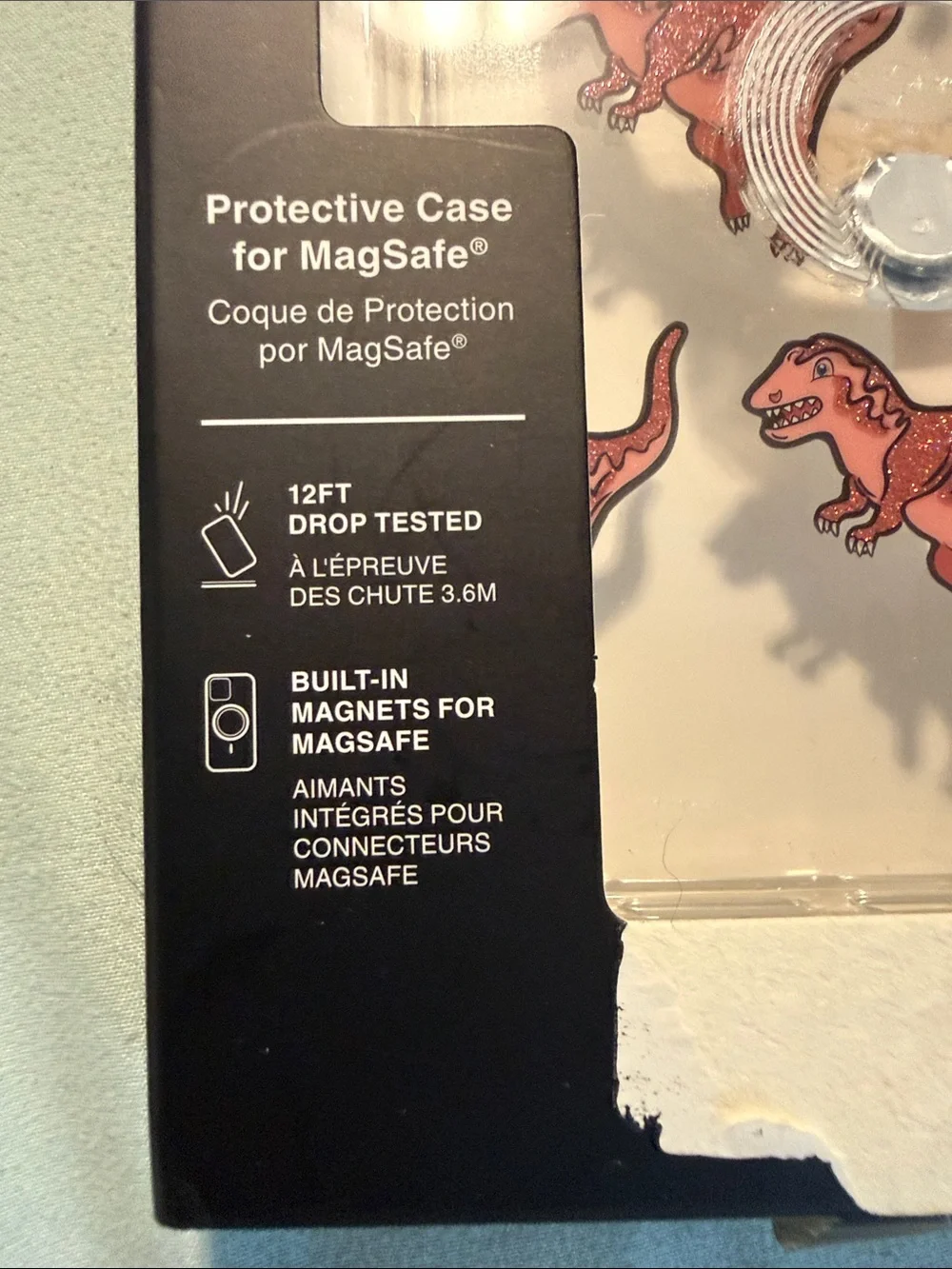 Coach Clear MagSafe iPhone 16 Pro Max Case with Red Dinosaur Print